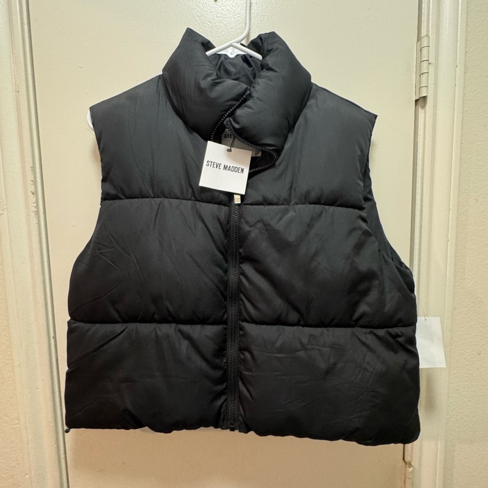 Steve Madden Charcoal Puffer Vest